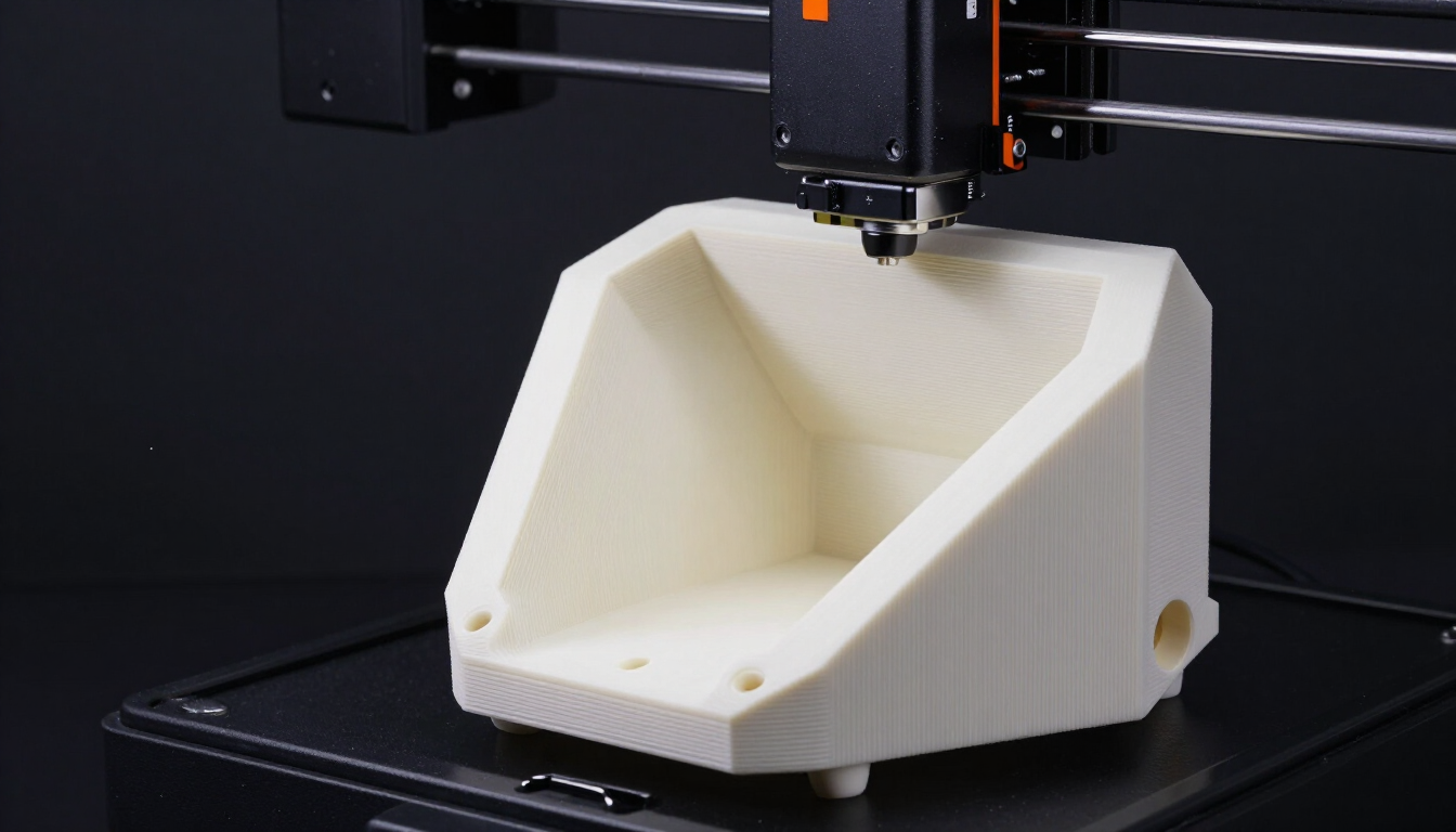 Impresora 3D fabricando una carcasa con geometría personalizada